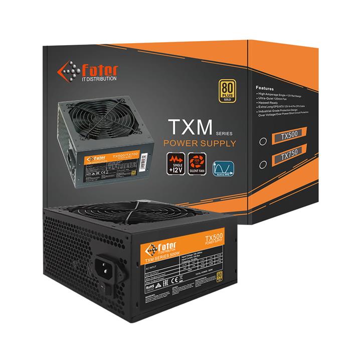 پاور فاطر مدل TX500M با توان 500 وات Fater TX500M 500W 80 PLUS GOLD Power Supply